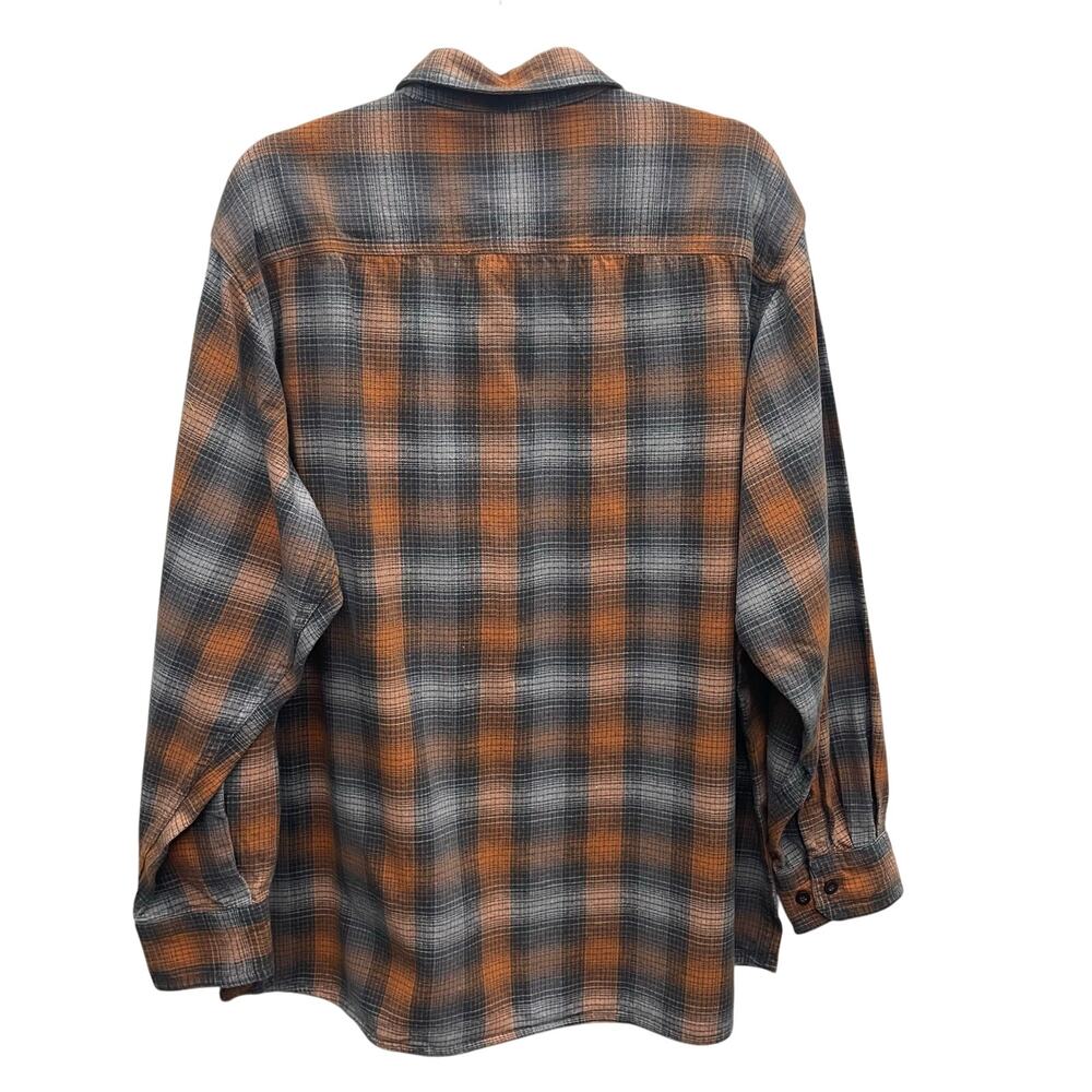 Red Head Men’s Orange & Gray Long Sleeve Flannel Shirt Size 2XL - Picture 7 of 9